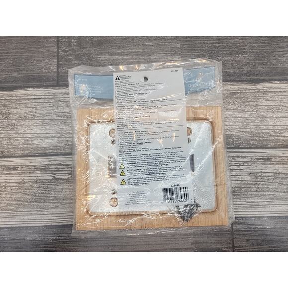 New Brainerd Medium Oak Wood Triple Switch Outlet Cover Wall Plate 126430 [77] - Picture 2 of 10